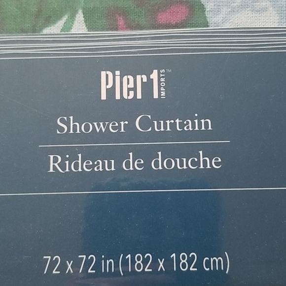 Pier 1 imports shower curtain and hooks - Picture 5 of 6